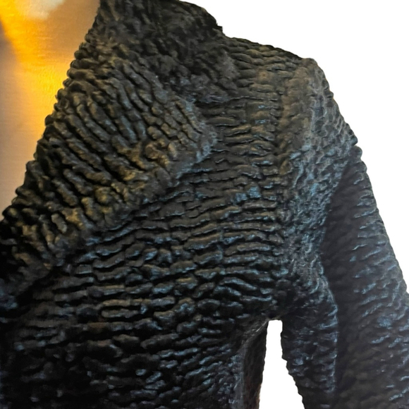 Unreal Fur Luxurious Faux Fur Persian Lamb Coat, US 10, Black - Picture 4 of 16